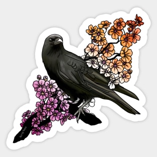 Lesbian Crow Sticker